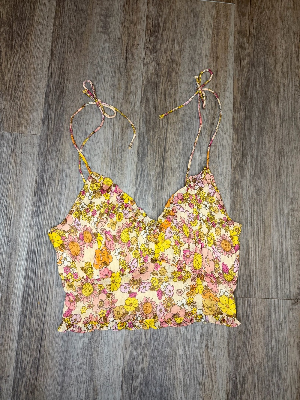 Patrons of Peace Boho Floral Crop Top Women’s Size XS